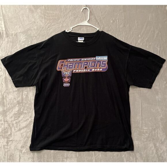Phoenix Suns 2005 Black Mens 2XLPacific Division Champions 100% Cotton T-shirt - Picture 1 of 3